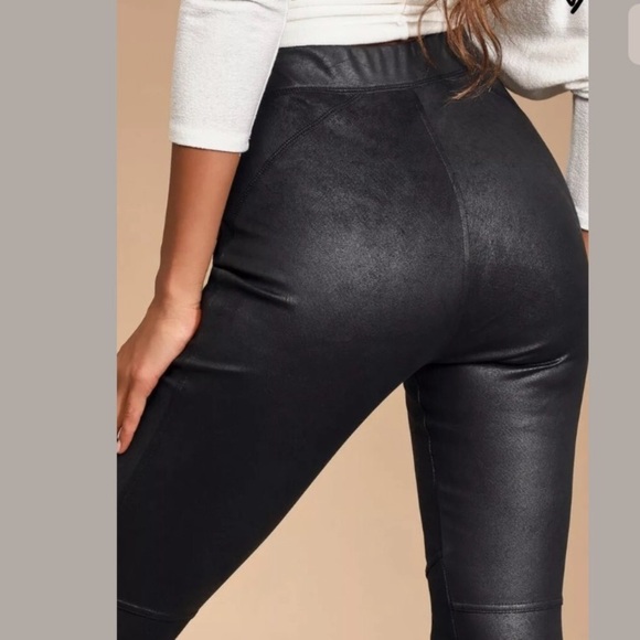 🆕 FREE PEOPLE Midnight Vegan Suede Skinny Pants - Picture 3 of 11